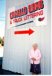 Grandma Anita Stood with us 1994. Crivello Signs & Truck Lettering